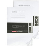 HERLITZ Recharge pour cahier de notes Flex A6 2 x 40 feuilles à pois Blanc