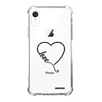 Evetane Coque iPhone Xr anti-choc souple angles renforcés transparente Motif Coeur love