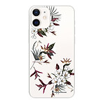 LaCoqueFrançaise Coque iPhone 12 mini silicone transparente Motif Fleurs Sauvages ultra resistant