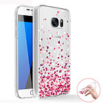 Evetane Coque Samsung Galaxy S7 Edge 360 intégrale transparente Motif Confettis De Coeur Tendance