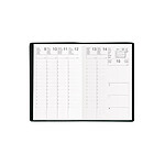 EXDI Agenda Semainier CALYPSO 10 x15 cm 1S / 2P Noir x 50