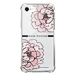 LaCoqueFrançaise Coque iPhone 7/8/ iPhone SE 2020 anti-choc souple angles renforcés transparente Motif Rose Pivoine