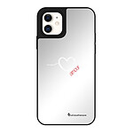 LaCoqueFrançaise Coque iPhone 11 miroir Coeur Blanc Amour Design