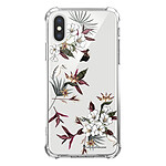 LaCoqueFrançaise Coque iPhone X/Xs anti-choc souple angles renforcés transparente Motif Fleurs Sauvages
