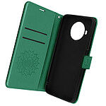 Avizar Étui pour Xiaomi Mi 10T Lite Portefeuille Support Vidéo Motif Mandala Fleur Vert