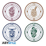 Harry Potter -  Set De 4 Assiettes Maisons Poudlard