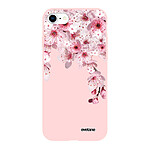 Evetane Coque iPhone 7/8/ iPhone SE 2020 Silicone Liquide Douce rose pâle Cerisier
