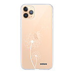 Evetane Coque iPhone 11 Pro silicone transparente Motif Pissenlit blanc ultra resistant
