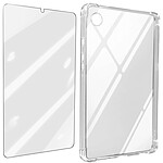 Avizar Coque pour Samsung Galaxy Tab A9 Silicone Gel Souple avec Verre Trempé Dureté 9H Transparent