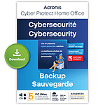 Acronis Cyber Protect Home Office Advanced 2023 - 500 Go - Licence 1 an - 5 PC/Mac + nombre illimité de terminaux  mobiles - A télécharger