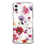 Evetane Coque iPhone 11 anti-choc souple angles renforcés transparente Motif Fleurs Multicolores