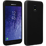 Avizar Coque pour Samsung Galaxy J3 2018 Silicone Semi-rigide Mat Finition Soft Touch  Noir