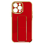 Avizar Coque pour iPhone 13 Pro Max Silicone flashy Béquille pliable Système magnétique  rouge