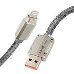 LinQ Câble USB 3A LinQ pour iPhone Gaine renforcée 1,2m Gris