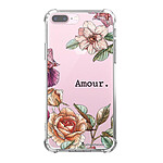 LaCoqueFrançaise Coque iPhone 7 Plus/ 8 Plus anti-choc souple angles renforcés transparente Motif Amour en fleurs