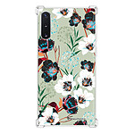 LaCoqueFrançaise Coque Samsung Galaxy Note 10 anti-choc souple angles renforcés transparente Motif Fleurs vert d'eau