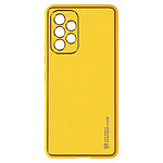 Forcell Coque Samsung Galaxy A53 5G Silicone Finition cuir Leather Case Jaune