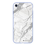 LaCoqueFrançaise Coque iPhone 7/8/ iPhone SE 2020 Silicone Liquide Douce lilas Marbre gris
