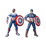 Marvel - Pack 2 figurines Marvel Legends 2022 Captain America: Sam Wilson & Steve Rogers 15 cm