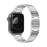 Avizar Bracelet pour Apple Watch Series 8 et 7 45mm / Series SE 2, 6, SE, 5 et 4 44mm / Series 3, 2 et 1 42mm Maillons en Acier Inoxydable Argent