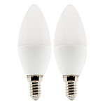 elexity - Lot de 2 ampoules LED flamme 5,2W E14 470lm 2700K (Blanc chaud)