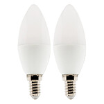 Elexity - Lot de 2 ampoules LED flamme 5,2W E14 470lm 2700K (Blanc chaud)