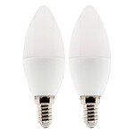 elexity - Lot de 2 ampoules LED flamme 5,2W E14 470lm 2700K (Blanc chaud)