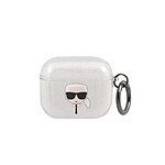 Karl Lagerfeld Coque pour Airpods 3 Glitter Chic en TPU Haute Qualité Blanc