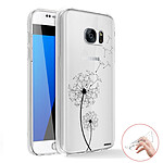 Evetane Coque Samsung Galaxy S7 Edge 360 intégrale transparente Motif Pissenlit Tendance