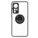 Avizar Coque pour Xiaomi 12 et 12X Bi-matière Bague Métallique Support Vidéo  Noir