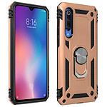 Avizar Coque Xiaomi Mi 9 SE Bi matière Rigide Souple Bague Support Vidéo Rose Gold