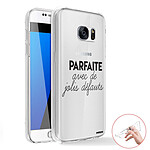 Evetane Coque Samsung Galaxy S7 Edge 360 intégrale transparente Motif Parfaite Avec De Jolis Défauts Tendance