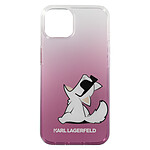KARL LAGERFELD Coque pour iPhone 13 Pro avec Choupette Fun Rose translucide
