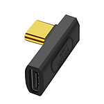 Avizar Adaptateur USB C Mâle vers Femelle Coudé horizontal Charge 240W Synchro 40Gbps Vidéo 8K