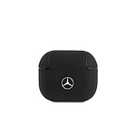 Mercedes Benz Coque pour Airpods 3 en Cuir Anti-Choc Noir