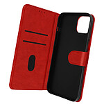 Avizar Housse pour iPhone 14 Plus Clapet Portefeuille Fonction Support Vidéo  Rouge