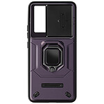 Avizar Coque pour Xiaomi 13T et 13T Pro Bague Support Cache Caméra Coulissant  Violet