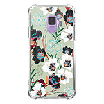 LaCoqueFrançaise Coque Samsung Galaxy S9 anti-choc souple angles renforcés transparente Motif Fleurs vert d'eau