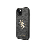 Guess Coque pour Apple iPhone 15 PU 4G Big Noir