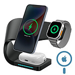 Avizar Station de Charge Noire MagSafe Charge sans Fil pour iPhone Apple Watch AirPods