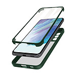 Avizar Coque Samsung Galaxy S21 FE Dos Plexiglas Avant Polymère Antichoc Contour Vert