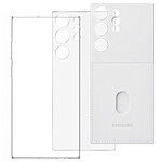 Samsung Coque pour Samsung Galaxy S23 Ultra Arrière interchangeable Porte-carte Original  blanc