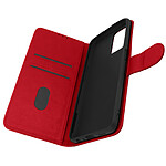 Avizar Étui Oppo A54 5G et A74 5G Protection avec Porte-carte Fonction Support rouge