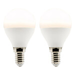 elexity - Lot de 2 ampoules LED Sphérique 5W E14 400lm 2700K