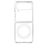 Avizar Coque MagSafe pour Samsung Galaxy Z Flip 4 Rigide  Transparent