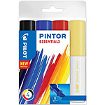 PILOT Marqueur à pigment PINTOR, broad, set de 4 ESSENTIALS