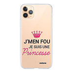 Evetane Coque iPhone 11 Pro silicone transparente Motif Je suis une princesse ultra resistant