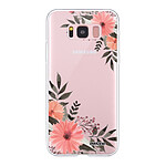 Evetane Coque Samsung Galaxy S8 360 intégrale transparente Motif Fleurs roses Tendance