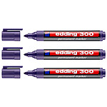 EDDING Marqueur Permanent 300 Violet Pointe Ronde 1,5-3 mm x 3