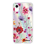 Evetane Coque iPhone XR silicone fond holographique Fleurs Multicolores Design